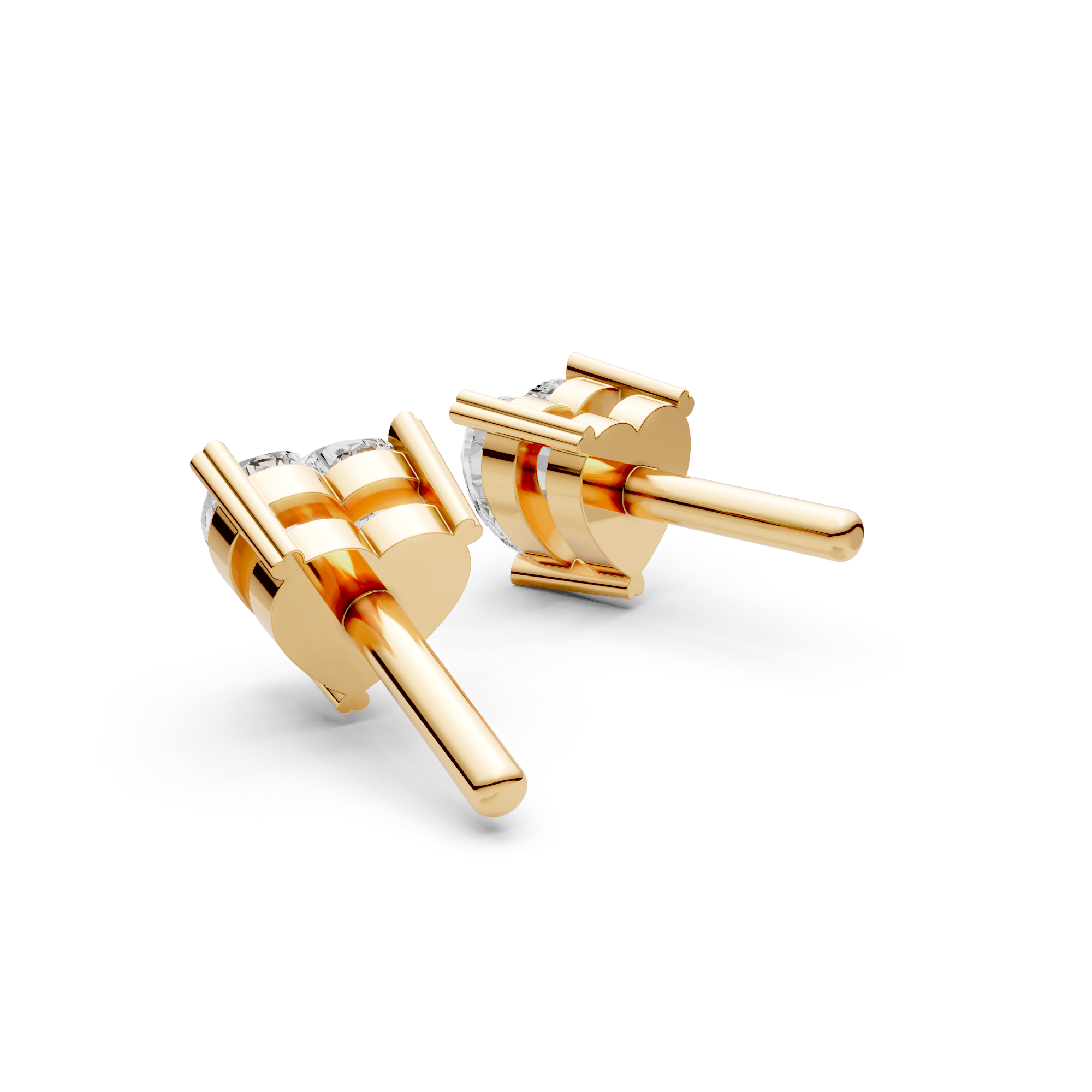 Amour Heart Diamond Studs