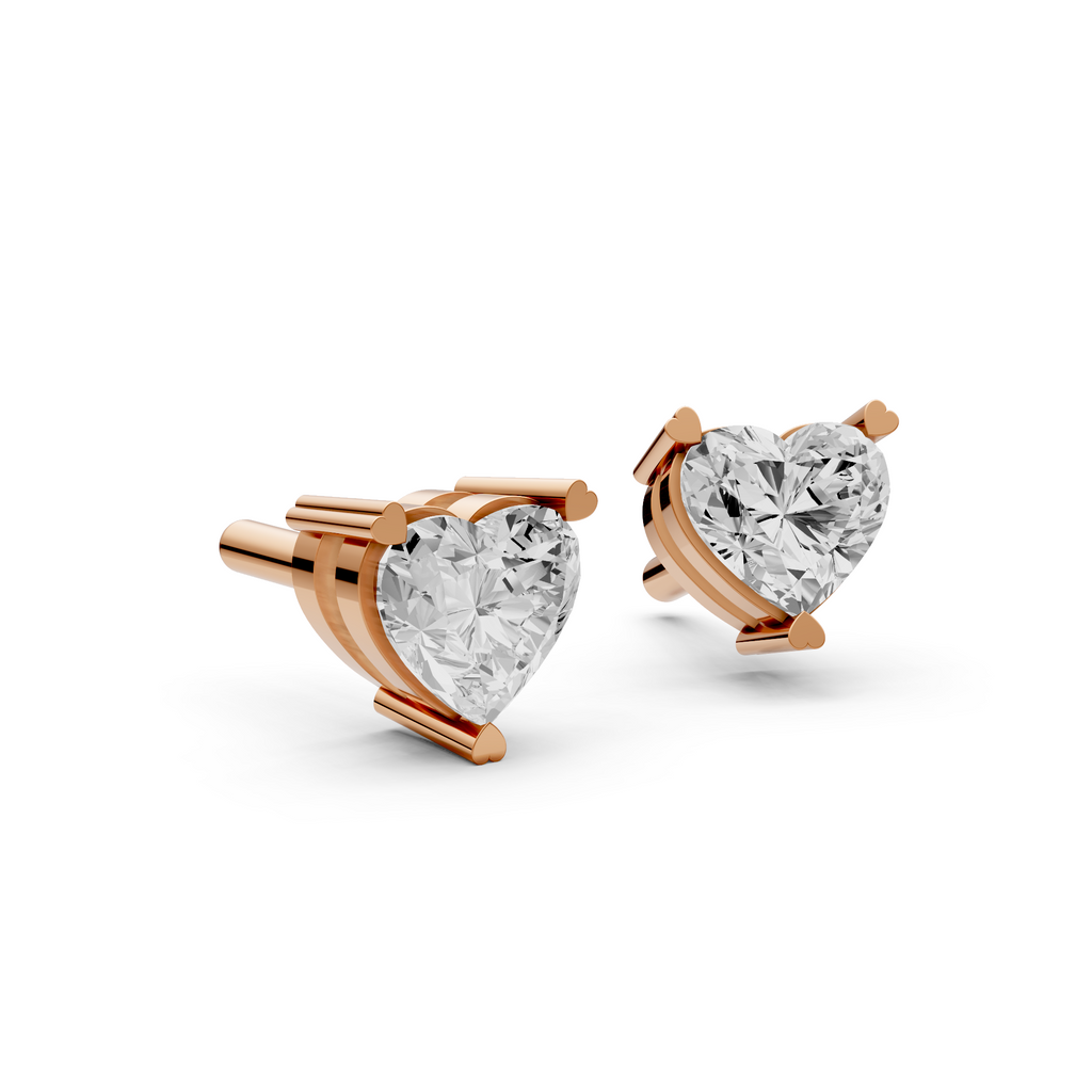 Amour Heart Diamond Studs