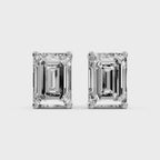 Emerald Solitaire Studs